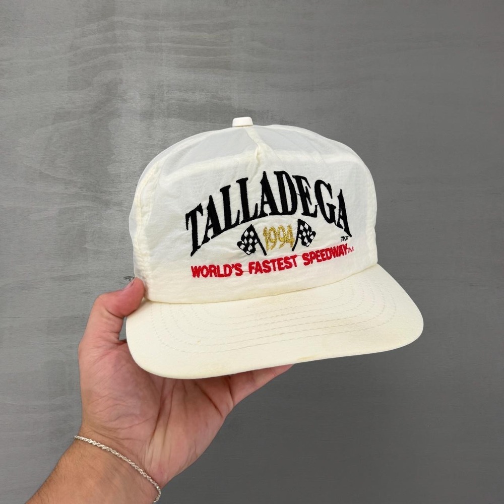 Vintage Nascar Talladega 1994 Hat White Vintage Racing Snapback OSFA
